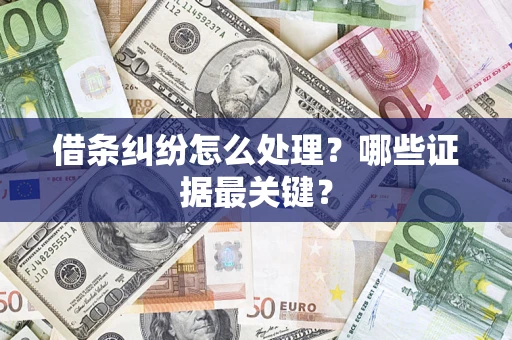 济南借条纠纷怎么处理？哪些证据最关键？
