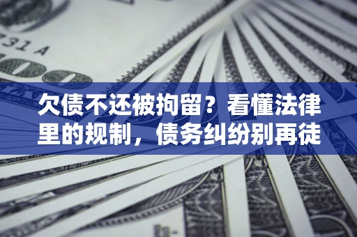 济南欠债不还被拘留？看懂法律里的规制，债务纠纷别再徒劳奔波