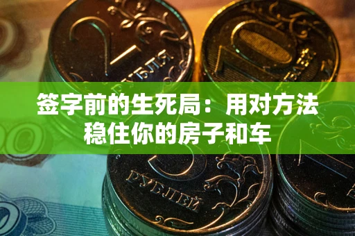 济南签字前的生死局：用对方法稳住你的房子和车
